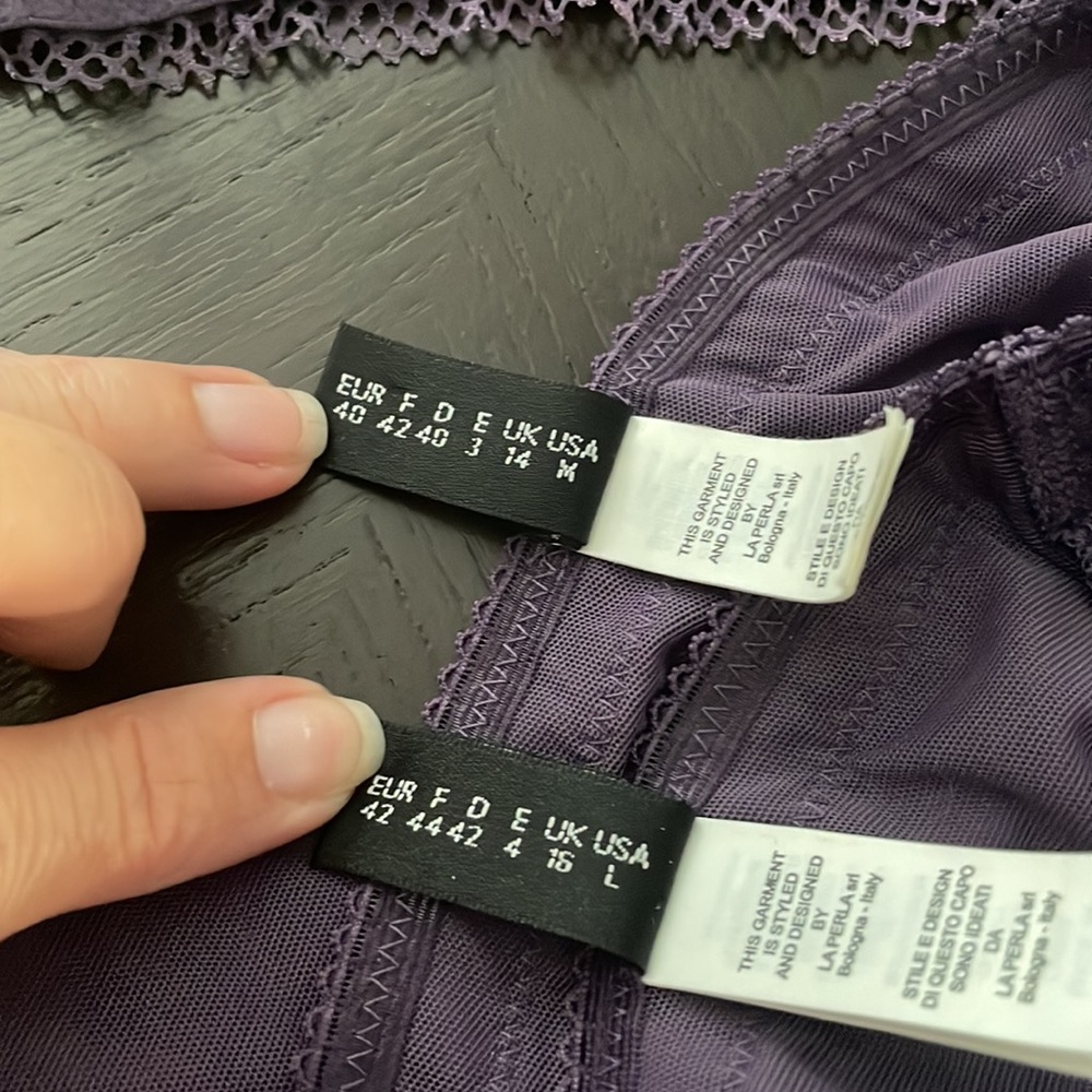 NWOT La Perla Art Deco Purple Panty L - Picture 6 of 6